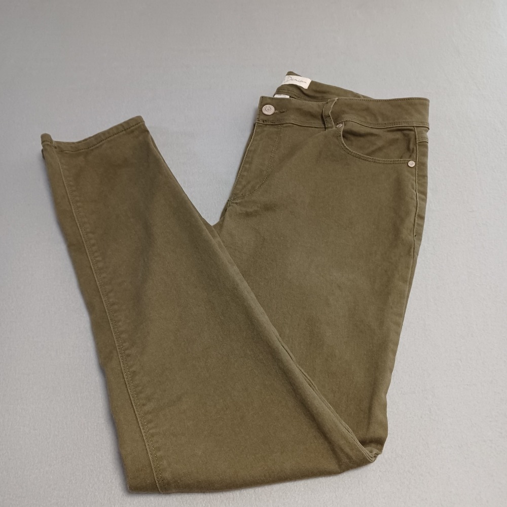 C. Est. 1946 Denim Womens Mid-Rise Slim Pants Olive Green Size 10 Stretch Cotton